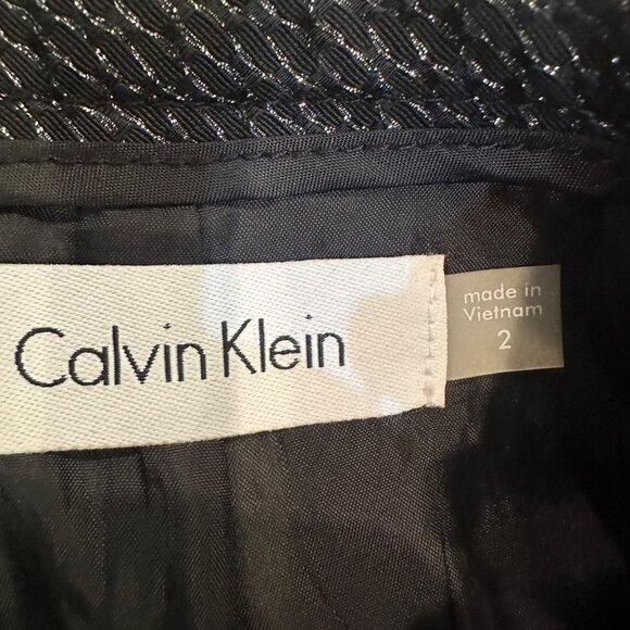 Calvin Klein Black Textured Pencil Skirt Size 2 MSRP $79 Modern Fit Office Wear - Picture 7 of 8